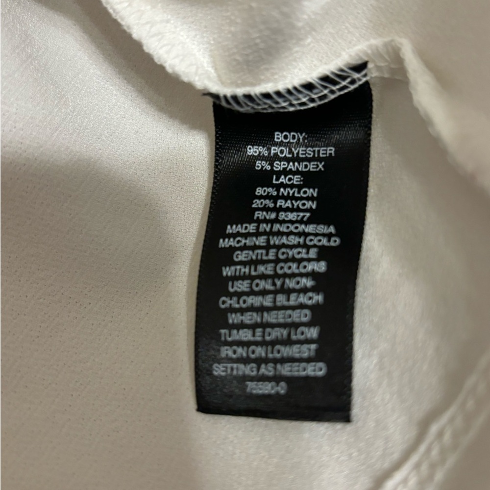 Worthington Keyhole Lace Sleeve Blouse EUC Size Petite XXL - Picture 6 of 8